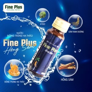 Nước uống đông trùng hạ thảo Fine Plus Hồng Sâm
